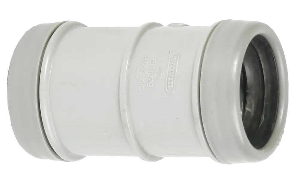 Nieuw Wavin, M-Overschuifmof, Wafix, PVC, TPE, 50mm x 50mm (mof x mof), grijs