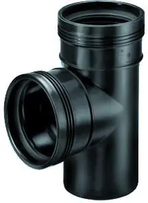 Nieuw Wavin Wafix PP T-Stuk 88,5 graden zwart 75 2M/S