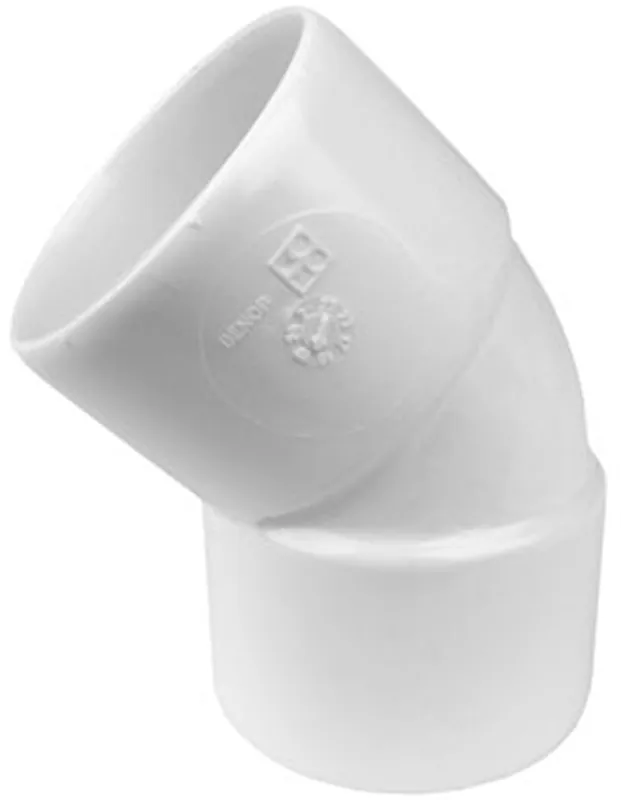 Wavin Wadal pvc L-bocht 45° doorsnee 32mm lijmmof/lijmmof wit 3201203004 Betrouwbaar