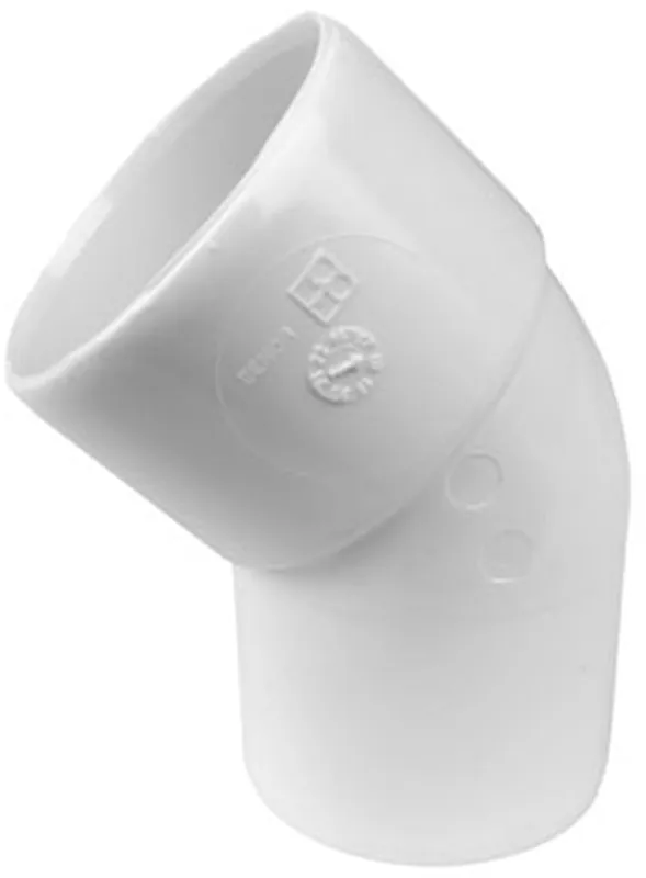Wavin Wadal pvc L-bocht 45°, doorsnee 32mm, lijmmof/spie-eind, wit 3201103004 Dagaanbieding