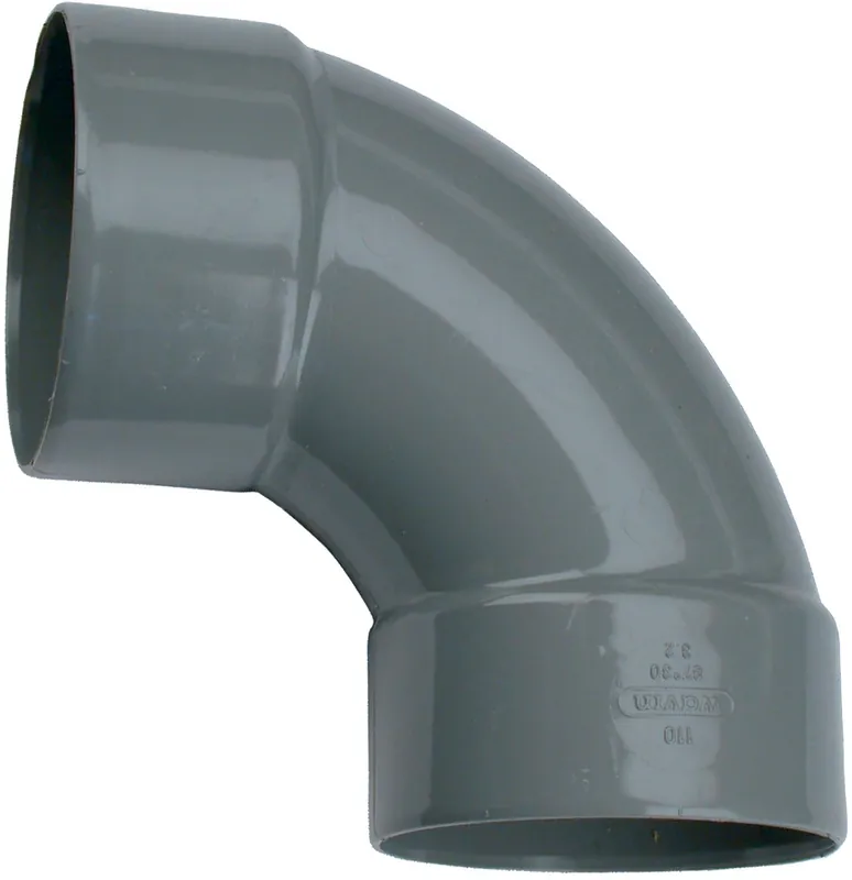 Express Levering Wavin Wadal PVC L-Bocht 88 graden 90 M/M