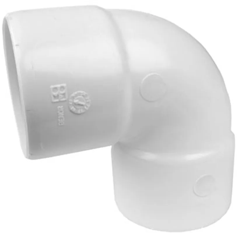 Wavin Wadal pvc L-bocht 88°, doorsnee 40mm, lijmmof/lijmmof, wit Shop Nu