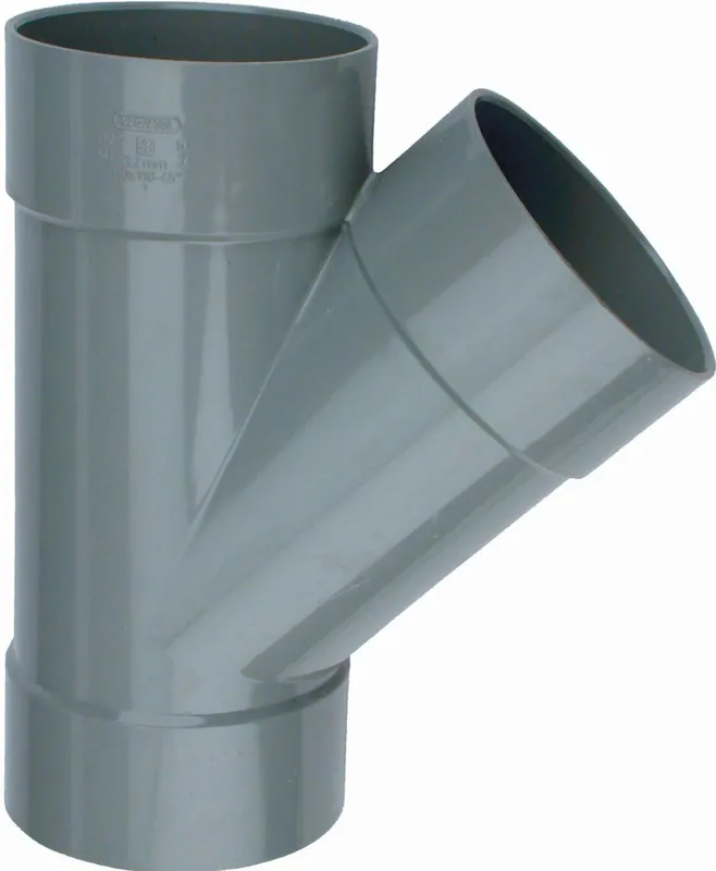 Wavin Wadal PVC L-T-Stuk 45 graden 90 3M Koop Vandaag