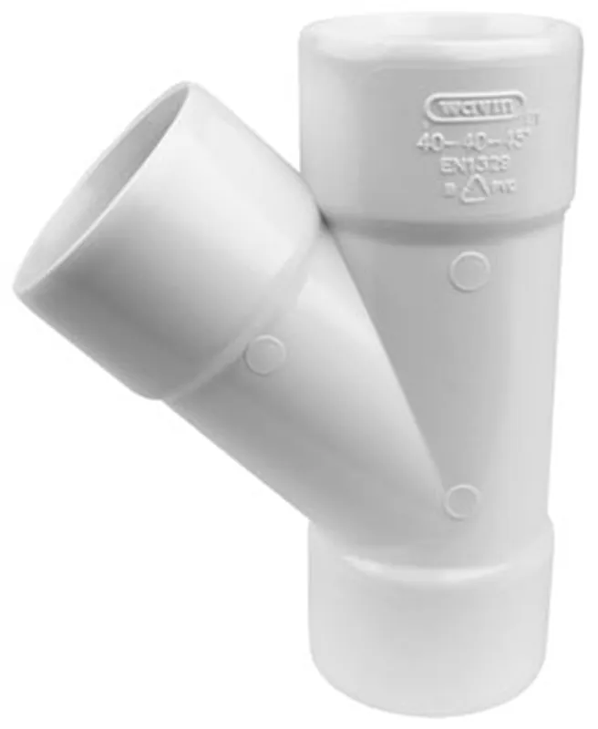 Wavin Wadal pvc L-T-stuk 45°, doorsnee 32mm, 3x lijmmof, wit Betrouwbaar