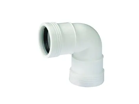 Beste Prijs Wavin Wafix fitting, PP bocht 88,5gr, 50 x 50mm M/M wit