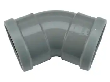 Hete Deal Wavin Wafix fitting, PVC bocht 45gr, 110 x 110mm (2x manchet)