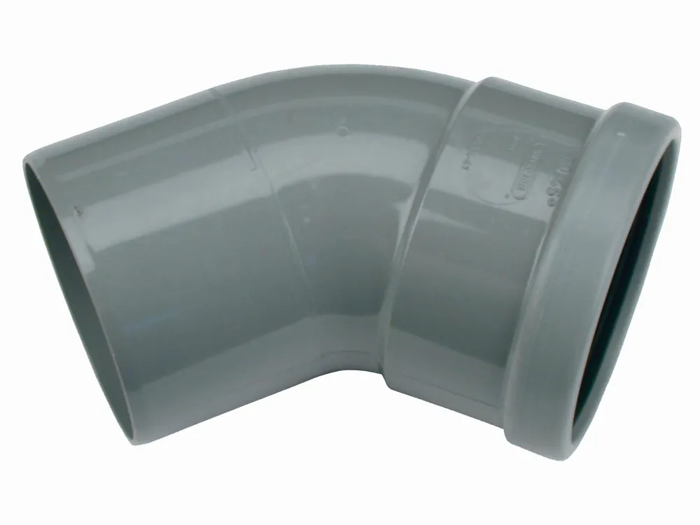 Express Levering Wavin Wafix fitting, PVC bocht 45gr, 125 x 125mm (1x manchet)