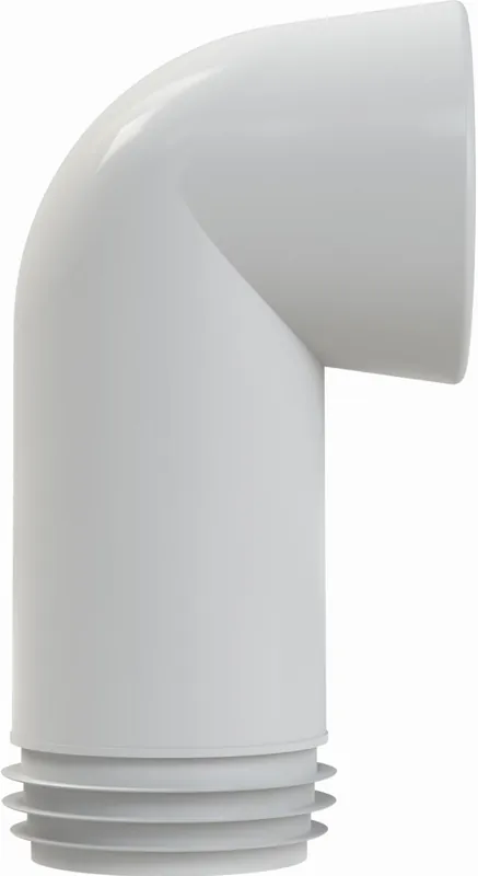 Wisa Closetafvoerbocht, nummer 303C, 90° graden, 1-delig, 100/110mm uitwendige aansluitdiameter, 180mm lengte, kunststof, wit Uitverkoop