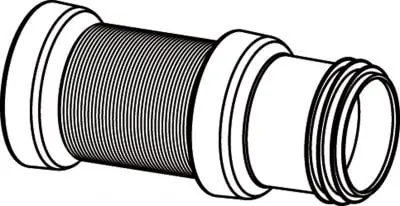 Wisa Flexifon afvoer, flexibel, universeel, 2x 110mm aansluitdiameter, 300-650mm lengte, kunststof, wit Hete Deal