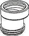 Express Levering Wisa Manchet no.7 wit lengte a 120 mm voor buis 110 mm excentrische sprong 20 mm model NKS 7000119910