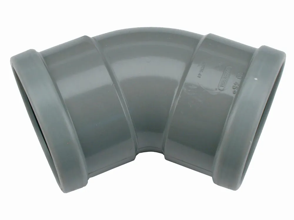 Shop Nu Wavin Wafix fitting, PVC bocht 45gr, 160 x 160mm (2x manchet)