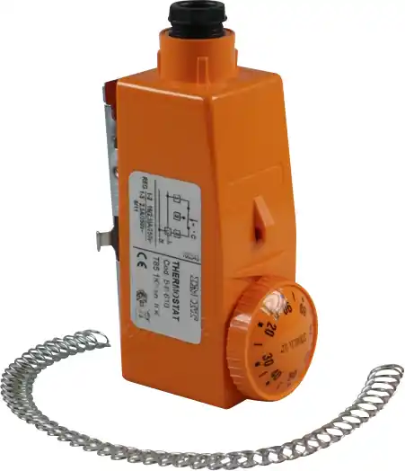 Winterwarm aanlegthermostaat, temp bereik 20°C-90°C, 230V, 2,5A, IP30, hxbxd 46x54x120mm Laatste Kans