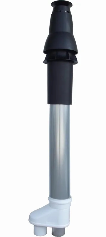 Favoriet Winterwarm dakdoorvoer concentrisch ø125mm, ø80/125mm lengte 1350mm zwart IA8214