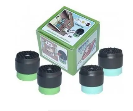 Solar Plus trillingdempers voor buitendeel warmtepomp, 30 tot 55kg, 4 stuks, 2x blauw, 2x groen Uitverkoop
