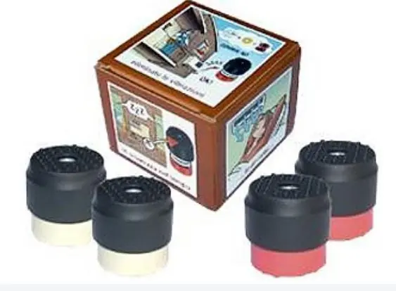 Solar Plus trillingdempers voor buitendeel warmtepomp, 70 tot 120kg, 4 stuks, 2x wit, 2x rood Op = Op
