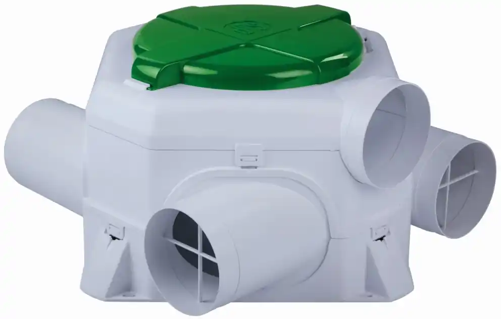 Solar Woonhuisventilator OZEO-E ECOWATT II 400x400x271mm RF, met draadloze afstandsbediening 5209660100 Finale Uitverkoop