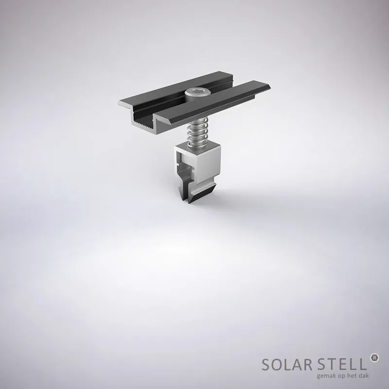 Solarstell Easy middenklem 26 - 30mm voor bevestiging van pv paneel, zwart Shop Nu
