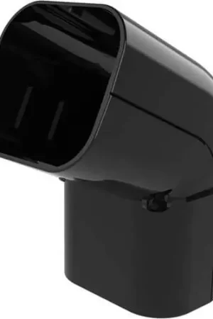 Tecnosystemi Excellens, buitenbocht, verstelbaar, 90-135 graden, 72x64, zwart Laatste Versie