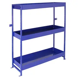 Bedrijfswageninrichting metaal met bakken Blauw Bestel Nu
