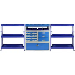 Koopje Bedrijfswageninrichting metaal met vakken, lades en bakken Blauw