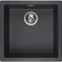 Reginox Amsterdam spoelbak 40x40 black silvery Beperkt Aanbod