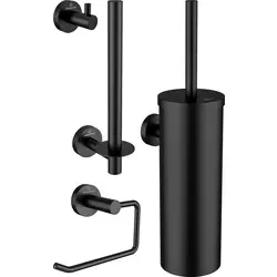 Beperkte Voorraad Dynamic Way RVS toilet accessoires set zwart