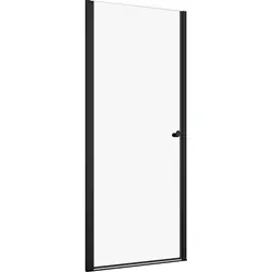 Koopje Sealskin Hooked draaideur in nis 90x200cm, 6mm helder veiligheidsglas met antikalklaag Mat zwart