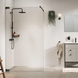 Koop Vandaag Sealskin Pure inloopdouche type A3 120x200cm, 8mm helder veiligheidsglas met antikalklaag Geborsteld gunmetal grijs