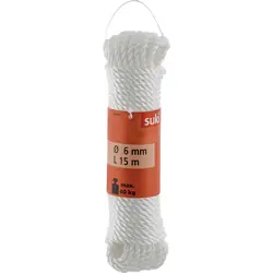 Koord gedraaid Wit 6mm Weekendaanbieding
