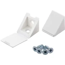 Paneel-hoekverbinders kunststof wit 35x25x25x25mm Fabrieksprijs