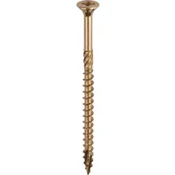 Forgefast universele schroeven platkop voldraad geel 4,5x50mm PZ2 Flitsaanbieding