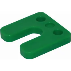 GB drukplaat met sleuf 10mm groen Op = Op