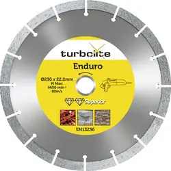 Turbolite Superior Enduro diamantschijf universeel 230x22,2mm Speciale Aanbieding