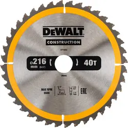 Koopje DeWALT cirkelzaagblad 216x30mm 40T DT1953-QZ