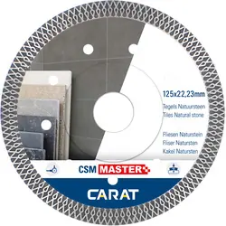 Carat diamantzaag tegels/nat.steen csm master Ø125x22,23mm Must-Have