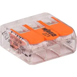 Wago verbindingsklem 0,14 - 4mm² 3-polig Merkproduct