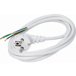 Uitverkoop Aansluitsnoer PVC 2m H05VV-F3x1,0 Wit
