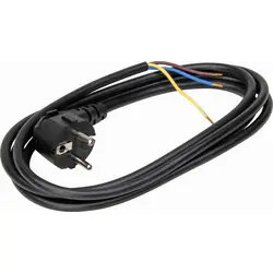 Aansluitsnoer PVC 2m H05VV-F3x1,0 Zwart Premium