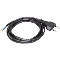 Aansluitsnoer Eurostekker 2m H03VVH2-F 2x0,75 Zwart Gratis Retour