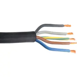 Uitverkoop Rubber kabel 2m 5x2.5mm² zwart