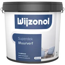 Betrouwbaar Wijzonol Superdek muurverf extra dekkend mat 10L wit*