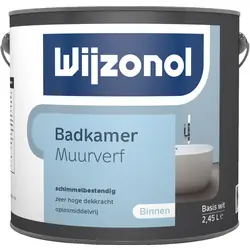 Wijzonol muurverf schimmelwerend mat 2,5L wit Nieuw