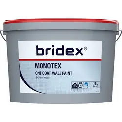 Direct Beschikbaar Bridex Monotex muurverf extra dekkend mat 12L RAL9010*