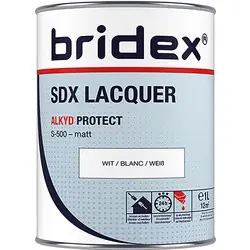 Beperkte Voorraad Bridex SDX Lacquer lak alkyd 1L wit mat
