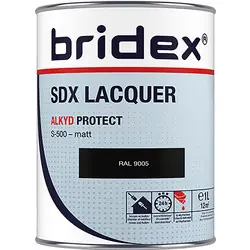 Gereduceerde Prijs Bridex SDX Lacquer lak alkyd 1L RAL9005 mat