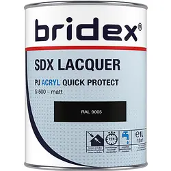 Bridex SDX Lacquer lak acryl 1L RAL 9005 mat Premium