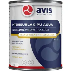 Op = Op Avis Interieurlak PU Aqua 1L Mat Transparant Kleurloos