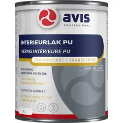 Actieprijs Avis Interieurlak PU 1L Zijdeglans Transparant Kleurloos