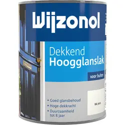 Wijzonol dekkend hoogglanslak 750ml RAL 9010 Speciale Aanbieding
