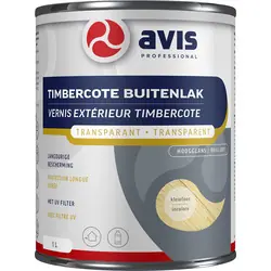 Avis Timbercote Buitenlak Hoogglanslak Transparant 1L blank Finale Uitverkoop